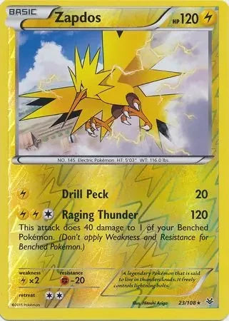 Zapdos-XY - Roaring Skies-Rare-Reverse Holofoil
